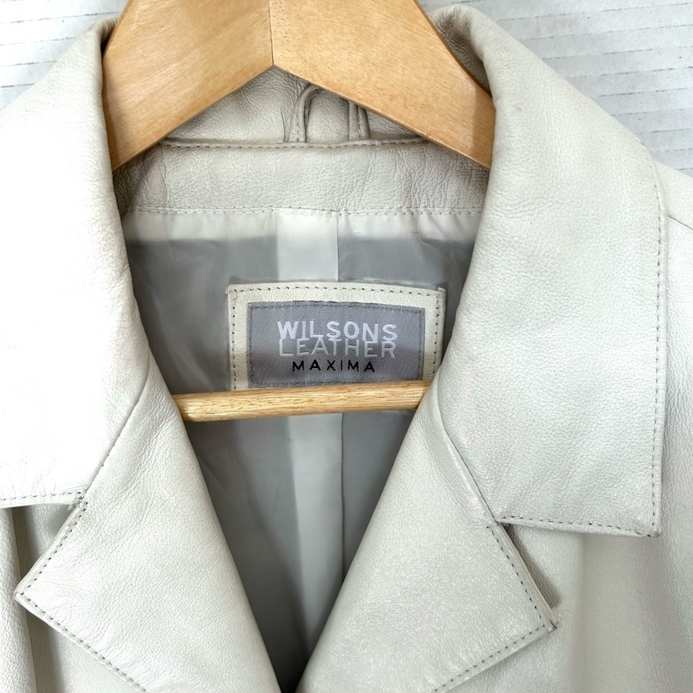 Vintage Wilsons Leather Maxima classic Jacket off white size M - Picture 10 of 10